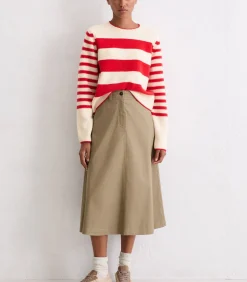 Marc O'Polo Regular streepjestrui beige Discount