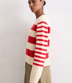 Marc O'Polo Regular streepjestrui beige Discount