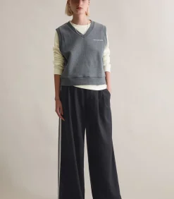 Marc O’Polo DENIM Regular sweat-trui in college-stijl antraciteGrey Discount
