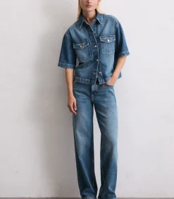 Marc O'Polo Relaxed denim overhemd blue New