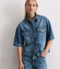Marc O'Polo Relaxed denim overhemd blue New