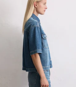 Marc O'Polo Relaxed denim overhemd blue New