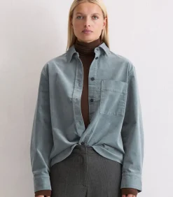 Marc O'Polo Relaxed overhemd van fluweel blueJeans New