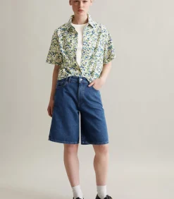 Marc O’Polo DENIM Relaxte blouse met korte mouwen en print blueJeans Sale