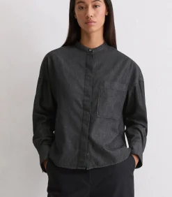 Marc O'Polo Relaxte chambray blouse blue Outlet