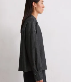 Marc O'Polo Relaxte chambray blouse blue Outlet