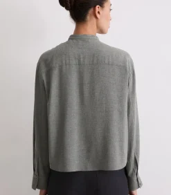 Marc O'Polo Relaxte cropped blouse antraciteGrey Hot