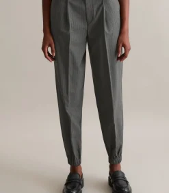 Marc O’Polo DENIM Relaxte cropped krijtstreepbroek antraciteGrey Sale
