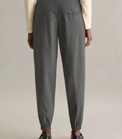 Marc O’Polo DENIM Relaxte cropped krijtstreepbroek antraciteGrey Sale