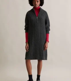 Marc O’Polo DENIM Relaxte gebreide jurk darkGrey Discount