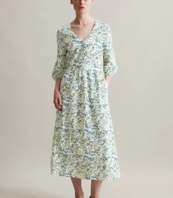 Marc O’Polo DENIM Relaxte jurk met crinkle print blueJeans Sale