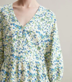 Marc O’Polo DENIM Relaxte jurk met crinkle print blueJeans Sale