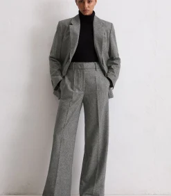 Marc O'Polo Relaxte tweed blazer darkGrey