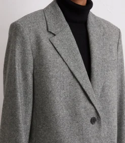 Marc O'Polo Relaxte tweed blazer darkGrey