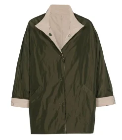 Marie Méro Reversible jasje in khaki en beige oliveGreen Online