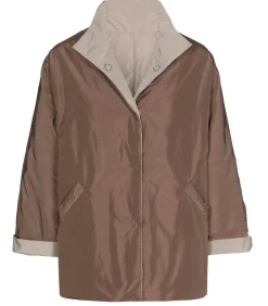 Marie Méro Reversible jasje in en vison taupe New