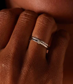 Lucardi Ring 14 Karaat Goud - Witgoud silver Hot