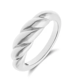 Lucardi Ring 925 Zilver - Crossaint silver New