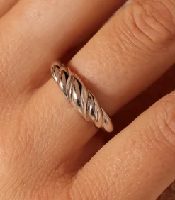 Lucardi Ring 925 Zilver - Crossaint silver New