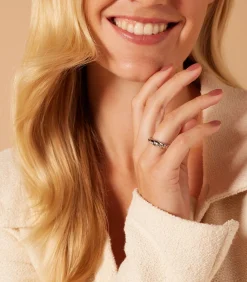 Lucardi Ring 925 Zilver - Crossaint silver New