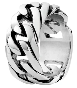 Lucardi Ring 'Belgrado' Staal - zilverkleurig silver Hot