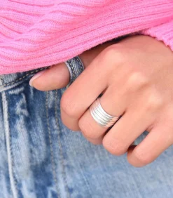 MES BIJOUX Ring "Chara" Zilver 925 / 1000 silver Sale