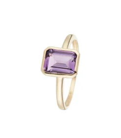 MES BIJOUX Ring "Classy Améthyste" Geelgoud gold New
