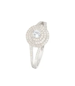 MES BIJOUX Ring 'Darwin Topaze' witgoud en diamanten silver Clearance