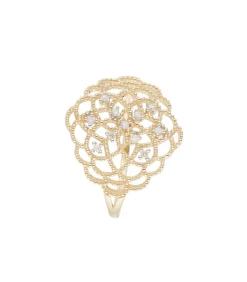 MES BIJOUX Ring "Dentelle" in geel goud en diamant gold