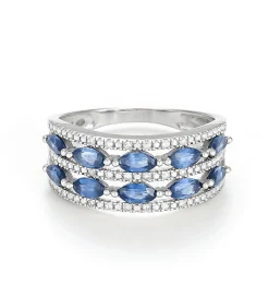 MES BIJOUX Ring "Doux rêve" Goud, Saffieren en Diamanten silver Clearance