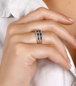 MES BIJOUX Ring "Doux rêve" Goud, Saffieren en Diamanten silver Clearance