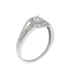 MES BIJOUX Ring "Elue de ton cœur" Goud en Diamanten silver Hot