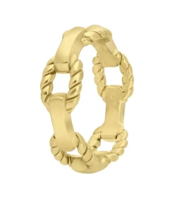 Lucardi Ring 'Iva' Staal gold Outlet