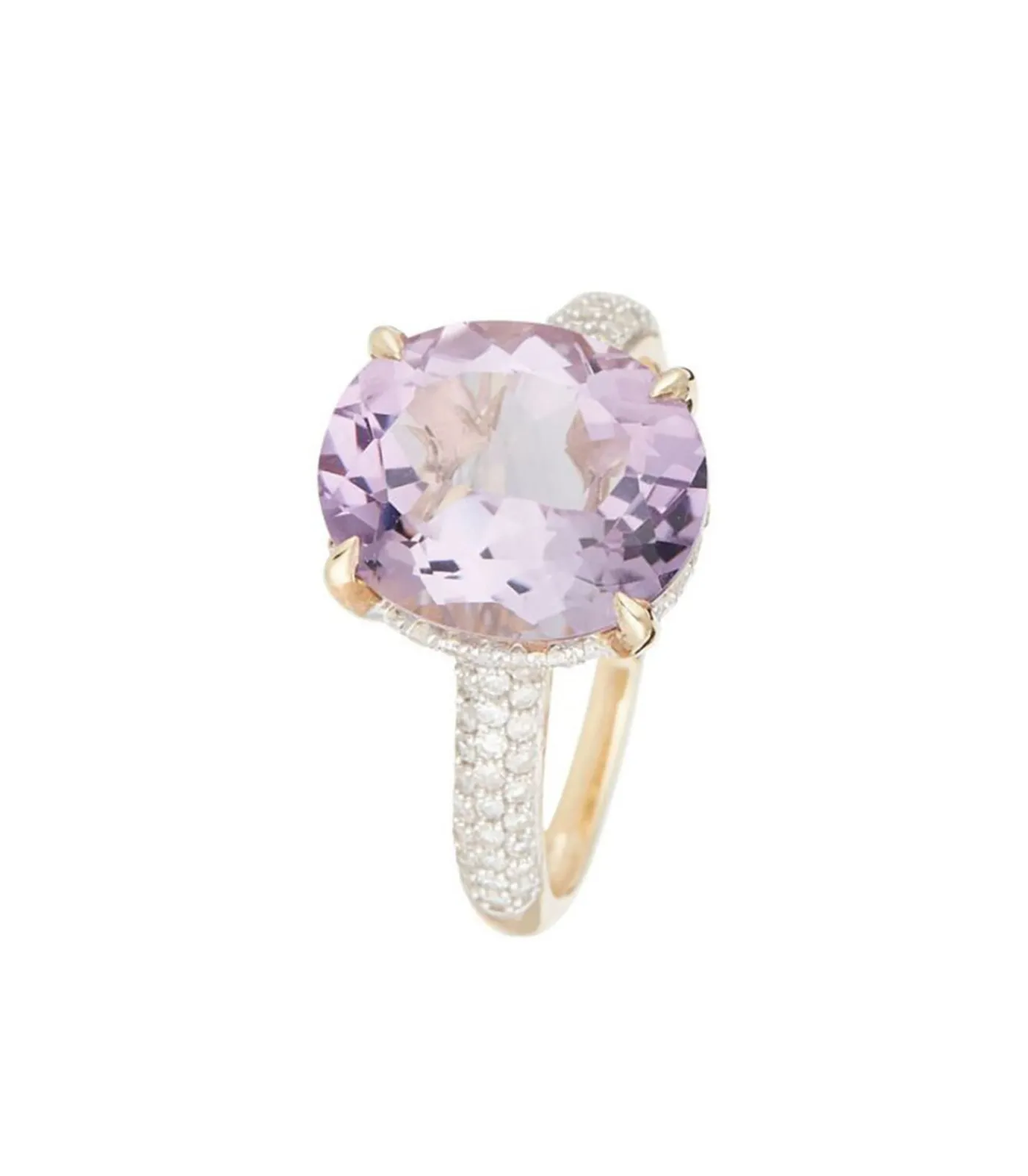MES BIJOUX Ring 'Maitland Améthyste' geelgoud en diamanten gold