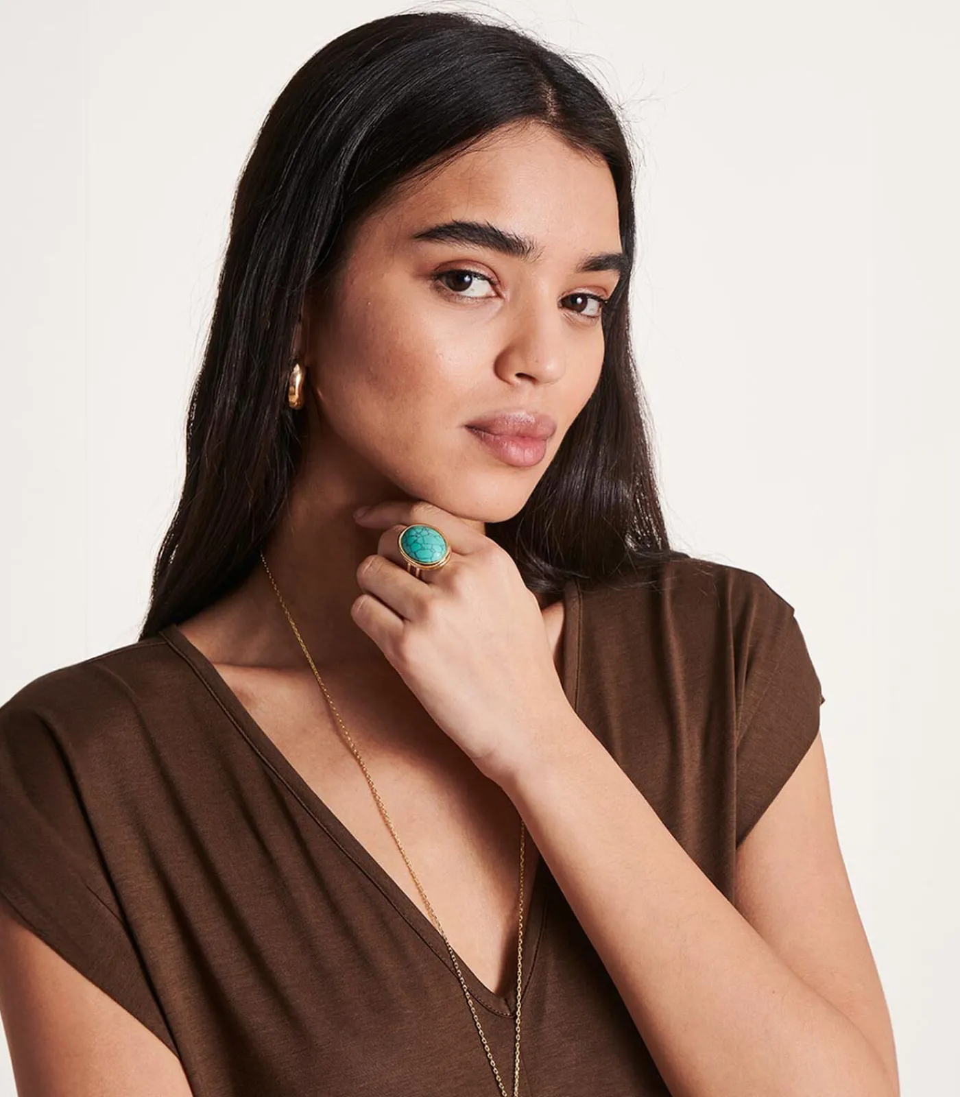 La Fée Maraboutée Ring met turkoois steen turquoise New