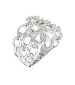 MES BIJOUX Ring 'Nouons nos liens' witgoud en diamanten silver Online