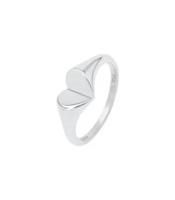 s.Oliver Ring ohne Stein voor dames, 925 sterling zilver | hartje silver New