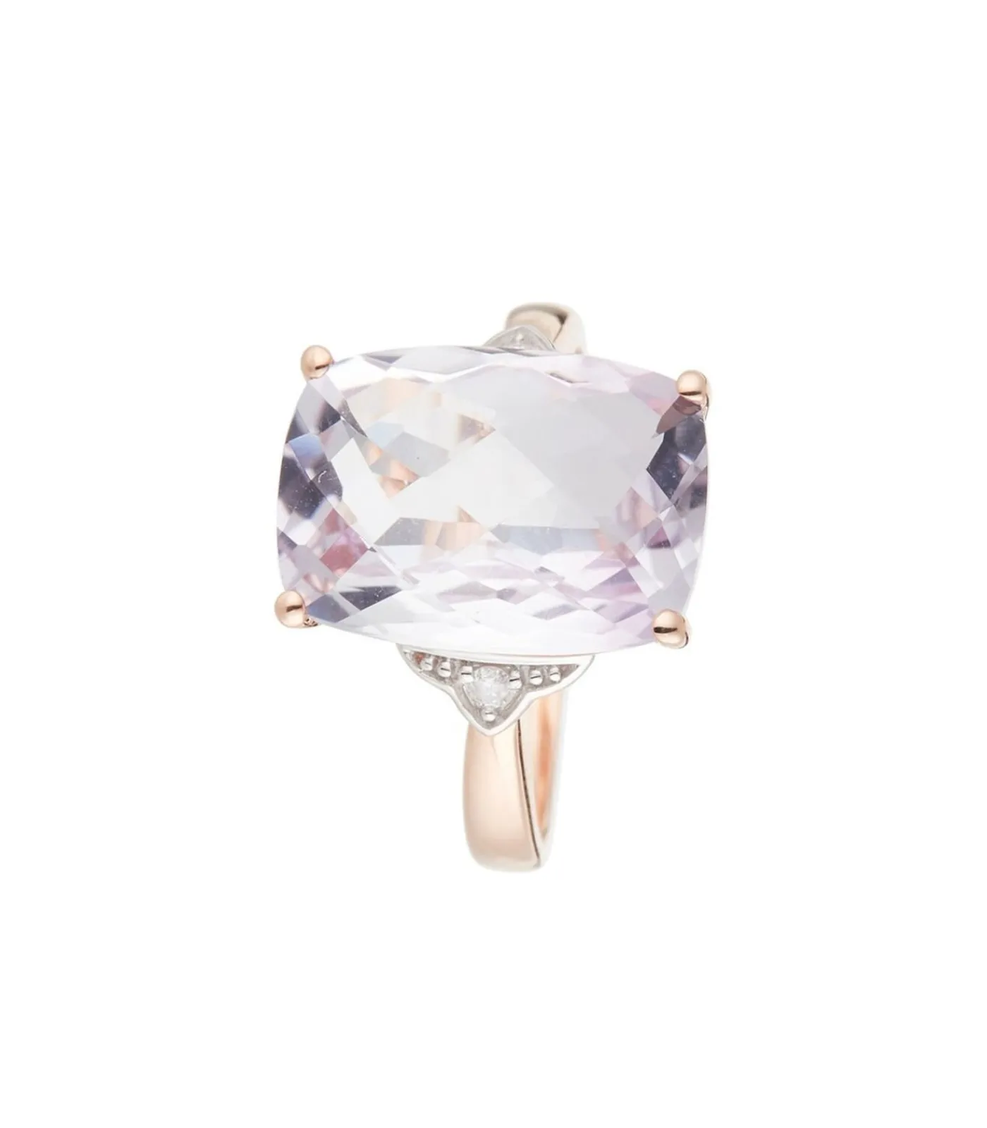 MES BIJOUX Ring "Pink Hill" Goud en Diamanten roseGold New