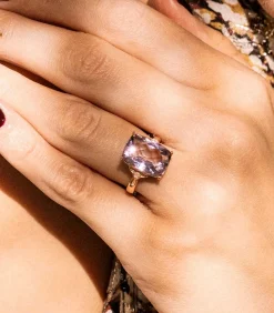 MES BIJOUX Ring "Pink Hill" Goud en Diamanten roseGold New