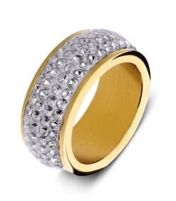 Lucardi Ring Staal gold Best