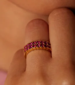 Lucardi Ring Staal gold Best