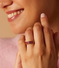 Lucardi Ring Staal gold Best