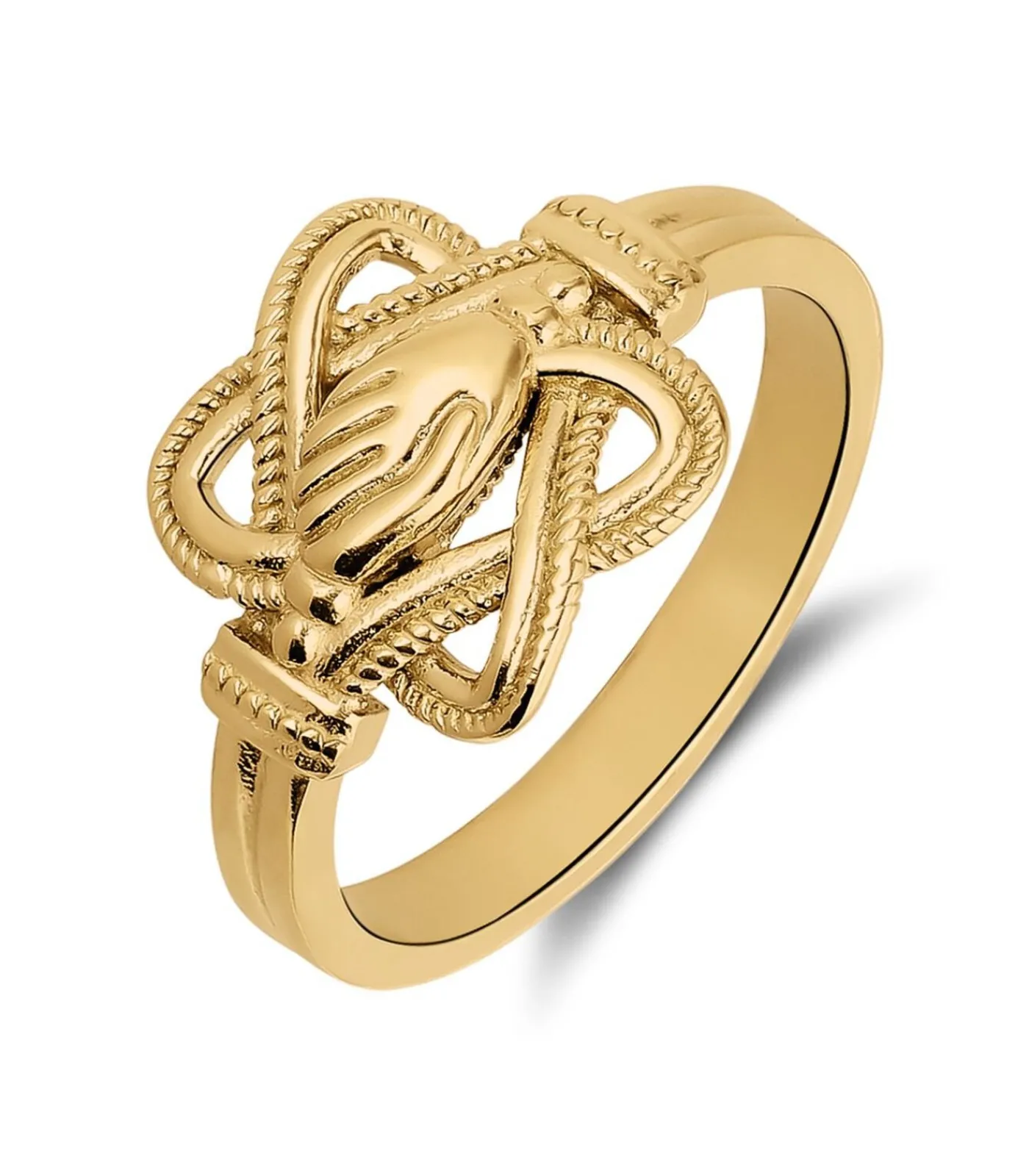 Lucardi Ring Staal gold Discount