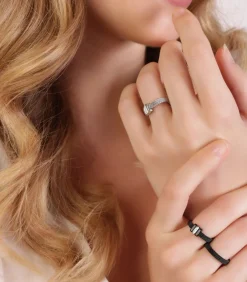 Lucardi Ring Staal silver Hot