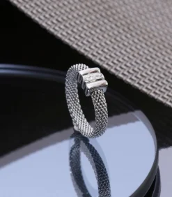 Lucardi Ring Staal silver Hot