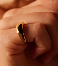 Lucardi Ring Staal gold Clearance
