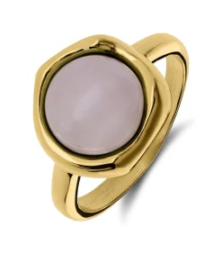 Lucardi Ring Staal - Goudkleurig pink Online