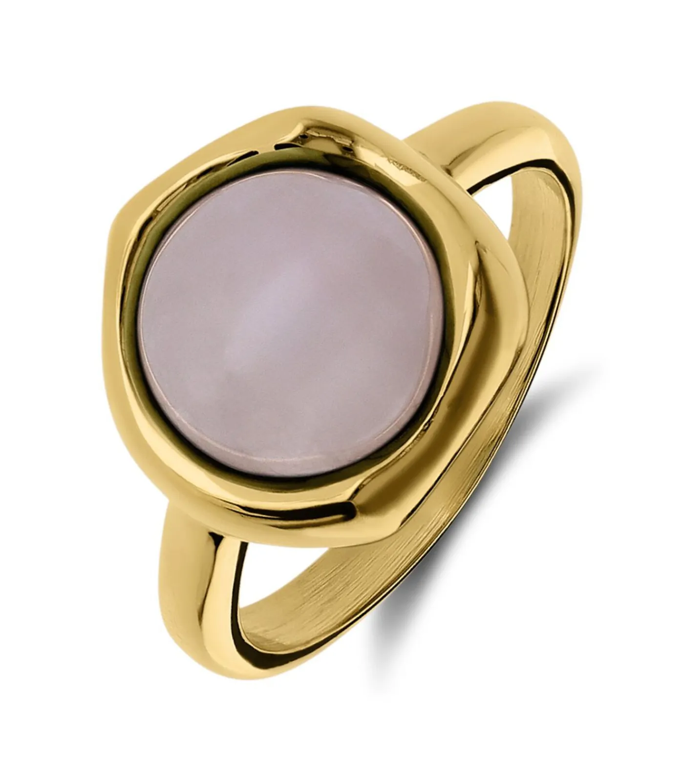 Lucardi Ring Staal - Goudkleurig pink Online