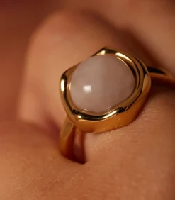 Lucardi Ring Staal - Goudkleurig pink Online