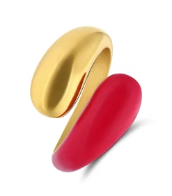 Lucardi Ring Staal - Goudkleurig gold Online
